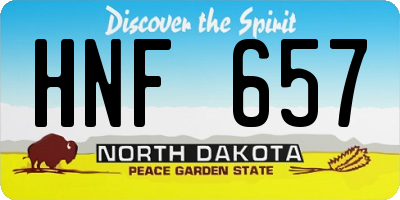 ND license plate HNF657