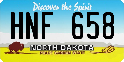 ND license plate HNF658