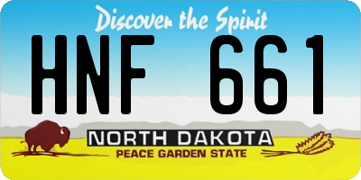 ND license plate HNF661