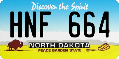 ND license plate HNF664