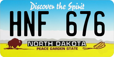 ND license plate HNF676