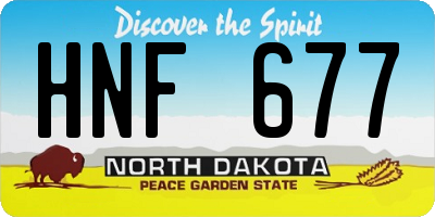 ND license plate HNF677