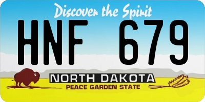 ND license plate HNF679