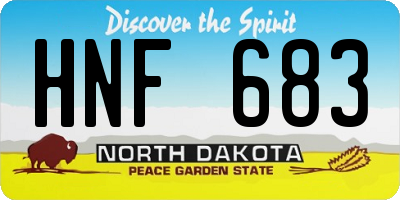 ND license plate HNF683