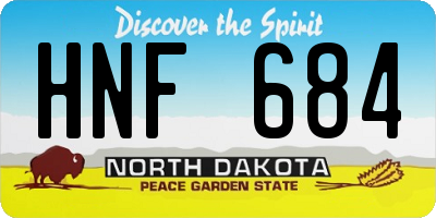 ND license plate HNF684