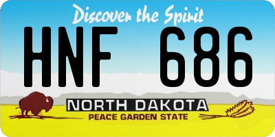 ND license plate HNF686