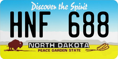 ND license plate HNF688