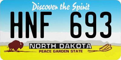 ND license plate HNF693