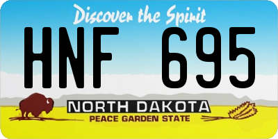 ND license plate HNF695