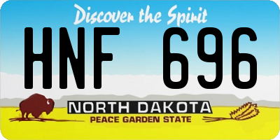 ND license plate HNF696