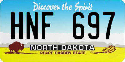 ND license plate HNF697