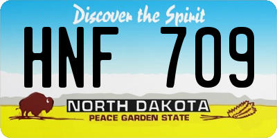 ND license plate HNF709