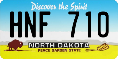 ND license plate HNF710