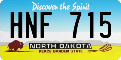 ND license plate HNF715