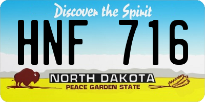 ND license plate HNF716