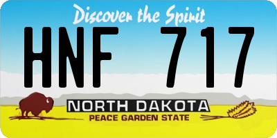 ND license plate HNF717