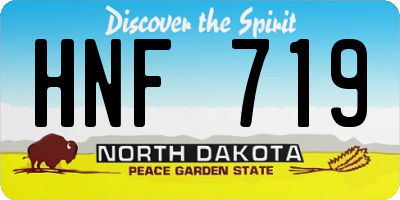 ND license plate HNF719