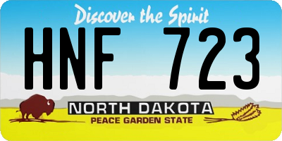 ND license plate HNF723