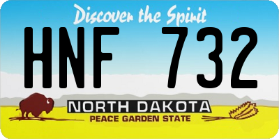 ND license plate HNF732