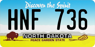 ND license plate HNF736