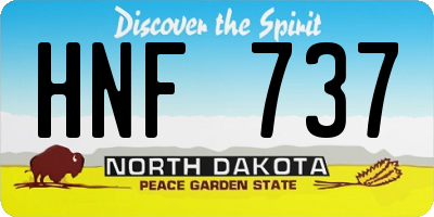 ND license plate HNF737