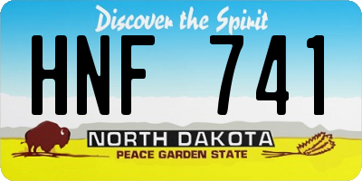 ND license plate HNF741