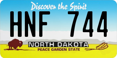 ND license plate HNF744