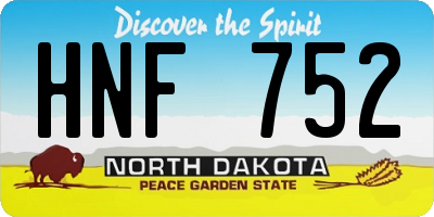 ND license plate HNF752