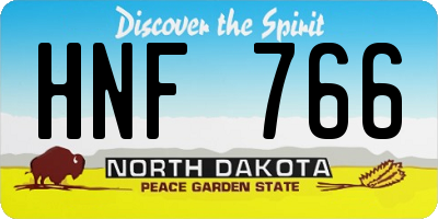 ND license plate HNF766