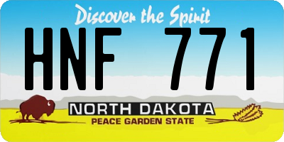 ND license plate HNF771