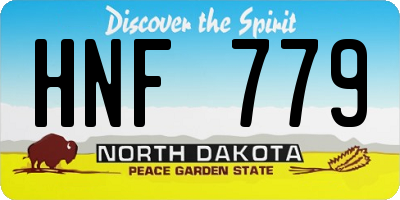 ND license plate HNF779