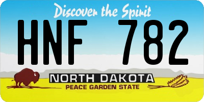 ND license plate HNF782