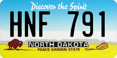 ND license plate HNF791