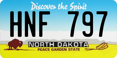 ND license plate HNF797