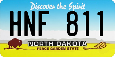 ND license plate HNF811