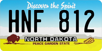 ND license plate HNF812
