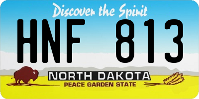 ND license plate HNF813