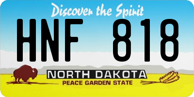 ND license plate HNF818