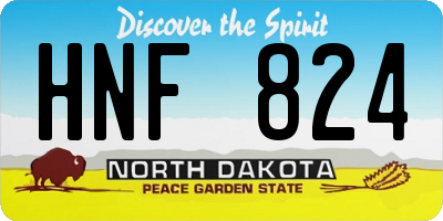 ND license plate HNF824