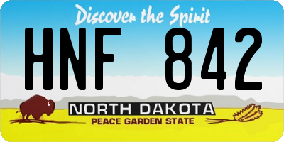 ND license plate HNF842