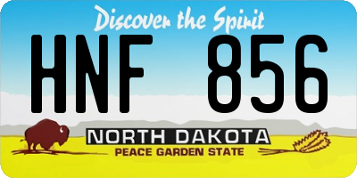 ND license plate HNF856