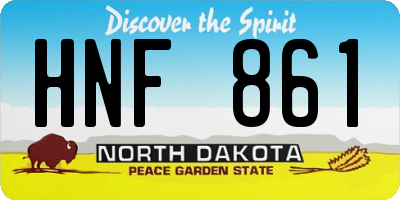 ND license plate HNF861