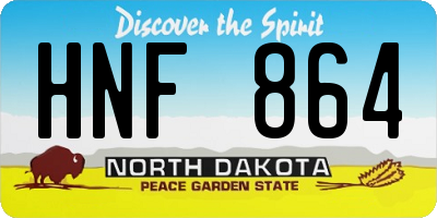 ND license plate HNF864