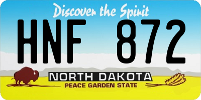 ND license plate HNF872