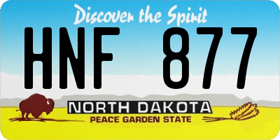 ND license plate HNF877