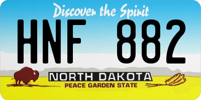 ND license plate HNF882