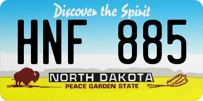 ND license plate HNF885