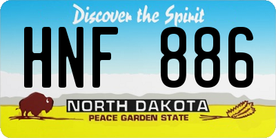 ND license plate HNF886