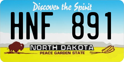 ND license plate HNF891