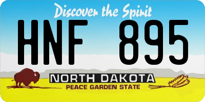 ND license plate HNF895